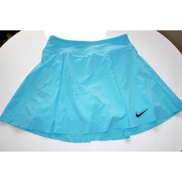 Nike Dri-Fit Blue Pleated Tennis Skort - Size M - Built-In Shorts Activewear - Picture 2 of 8